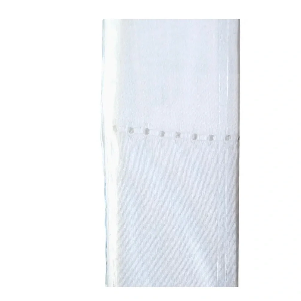 Kate Spade Weston set of 2 Cotton Sateen king size Pillowcase Pair White New